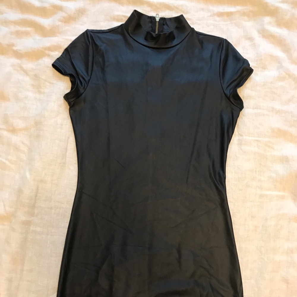 Black pleather dress